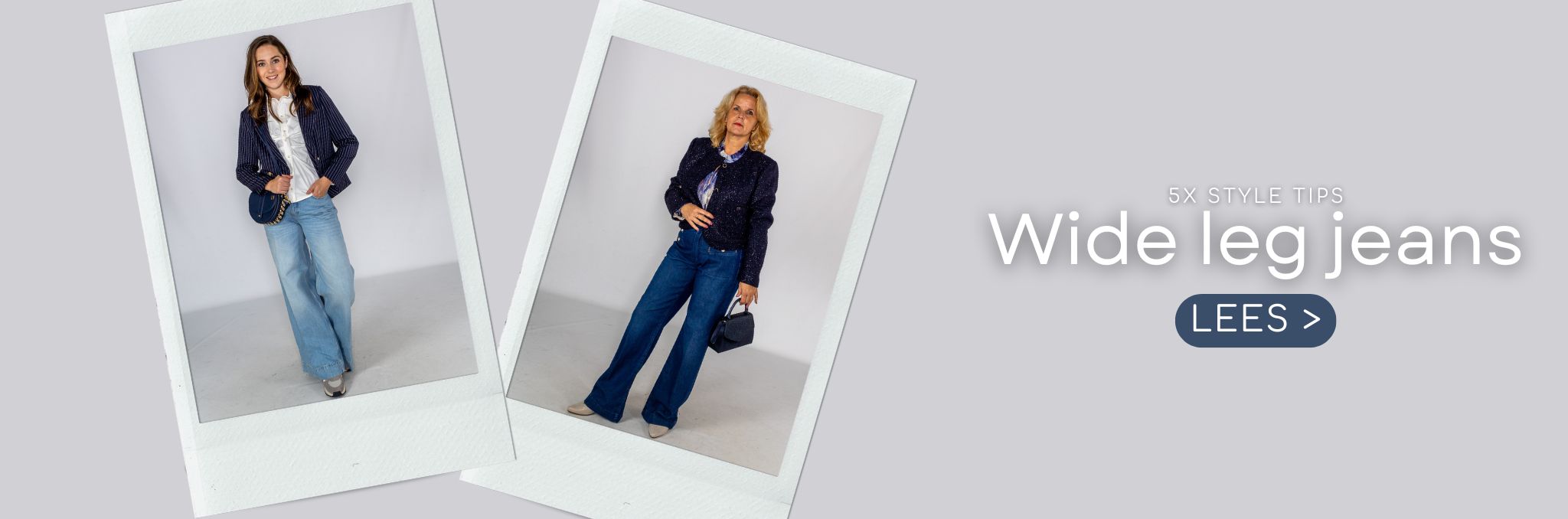 5x een wide leg jeans combineren