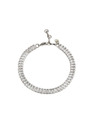 Abrazi baguette armband silver