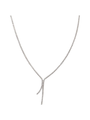 Abrazi jet ketting zilver