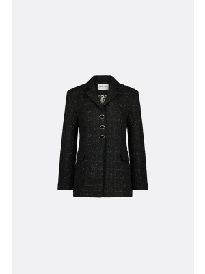 Fabienne Chapot cher tweed blazer