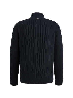 Vanguard half zip collar cotton blend wool