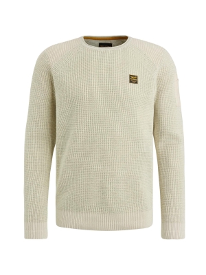 PME Legend r-neck cotton rib melee knit