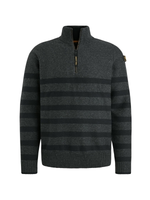 Pme Legend half zip collar cotton rib knit