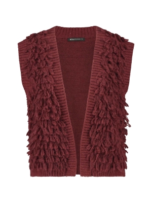 Expresso online knitted gilet in a loopy stitch