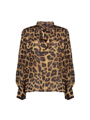 Geisha Online animal print blouse