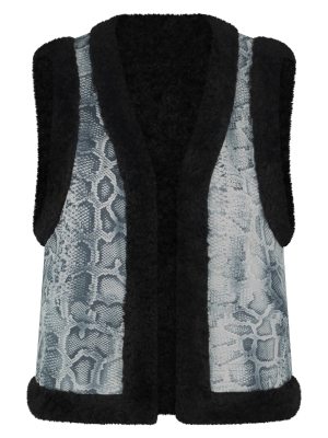 Tramontana gilet teddy grey snake