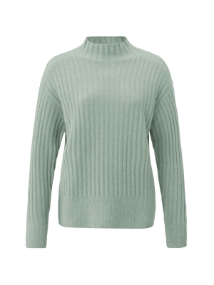 Yaya online ribbed sweater with turtleneck