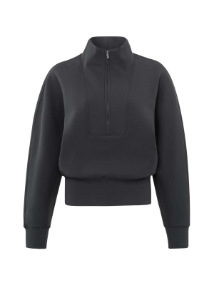 Yaya online sweatshirt with zipper collar