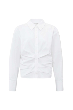 Yaya online poplin blouse