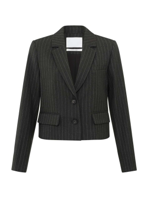 Yaya online short soft pinstripe blazer