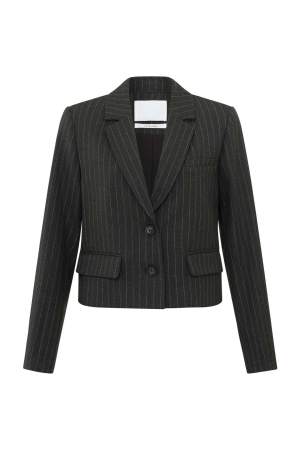 Yaya online short soft pinstripe blazer