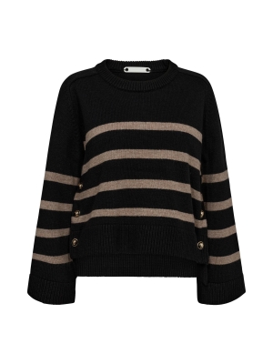 Co Couture majacc o-button stripe knit