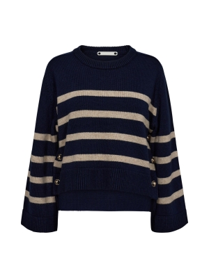 Co Couture majacc o-button stripe knit