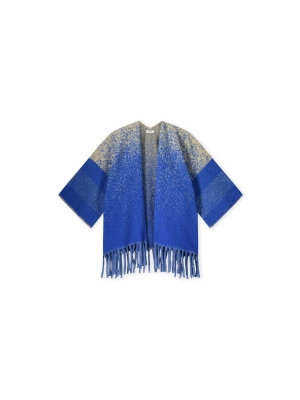 Kyra & Ko gradient jacquard poncho