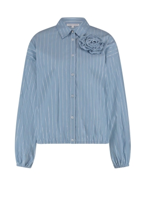 Tramontana Lurex-striped blouse