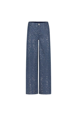 Tramontana 5-pocket sequin denim trousers