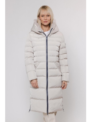 Rino & Pelle long padded hooded coat with faux fur