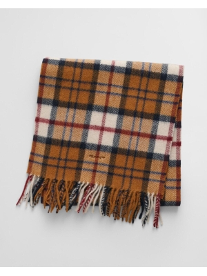 GANT webshop woven checked herringbone wool scarf