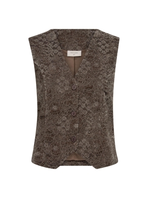 Freequent velvet lace gilet