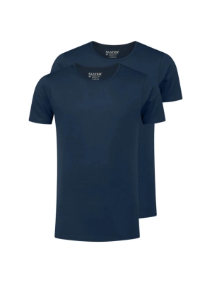 Slater basic fit 2-pack t-shirt o-neck s/