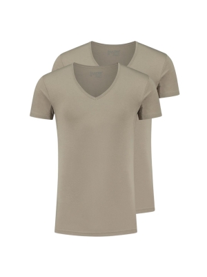 Slater tencel 2-pack t-shirt deep v-neck s