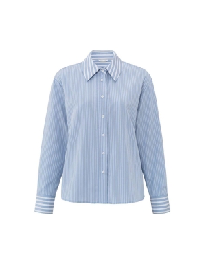 Yaya online stripe mix blouse