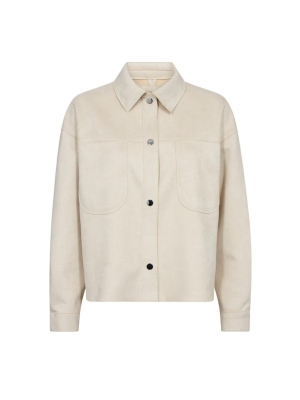 Freequent faux suede shirtjacket