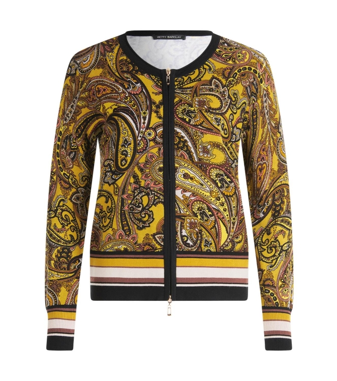 Betty Barclay Strickjacke Kurz 1/1 Arm 7820 Brown/Yellow