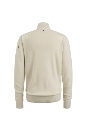 PME Legend Half zip collar cotton knit 7013 Bone White