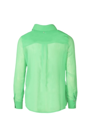 Tramontana Blouse Ruffle Plastron Green