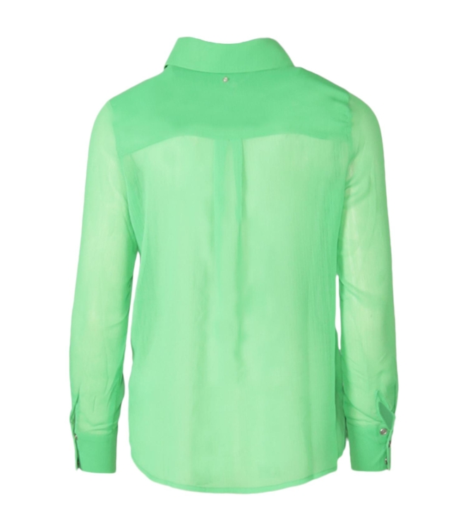 Tramontana Blouse Ruffle Plastron Green