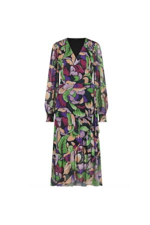 Tramontana Dress Mesh Flower Flash Print Multi Colour