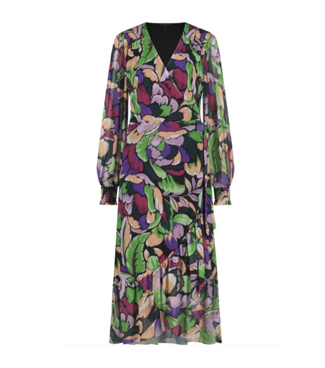 Tramontana Dress Mesh Flower Flash Print Multi Colour