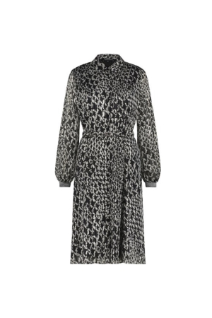 Tramontana Dress Pied de Poulle Print Blacks