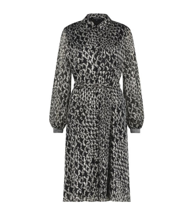 Tramontana Dress Pied de Poulle Print Blacks
