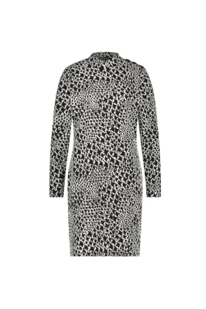 Tramontana Dress Bell Sleeve Jacquard Print Blacks