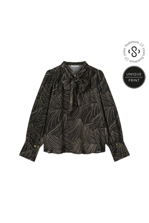 Summum Woman 25YEARS: top sequins print 990 Black
