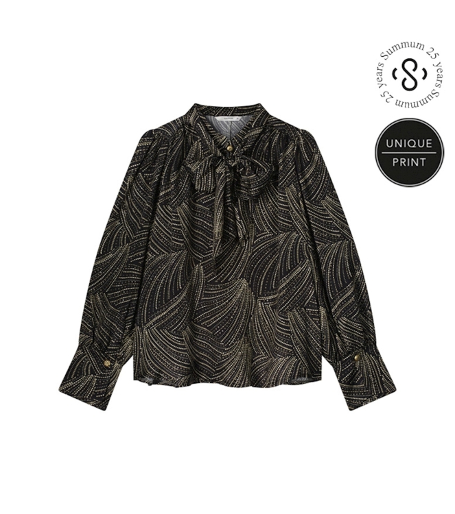 Summum Woman 25YEARS: top sequins print 990 Black