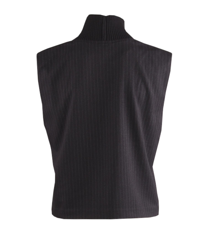 Co Couture IdaCC Pin Stripe Top 140 Dark Grey