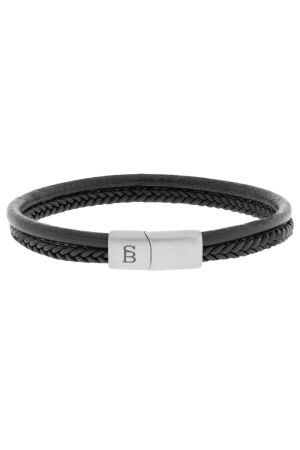Steel and Barnett Leather Bracelet LBD/005 black