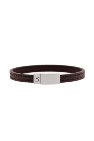 Steel and Barnett Leather Bracelet LBG/002 Brown