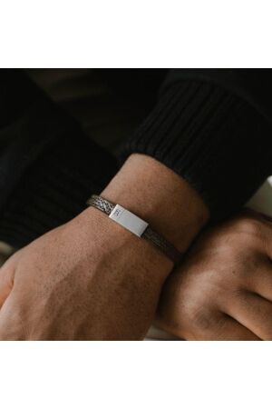 Steel and Barnett Leather Bracelet LBG/002 Brown