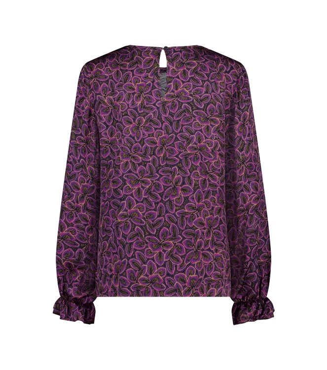 Studio Anneloes Madison flower ls top 9059 black/raspberry