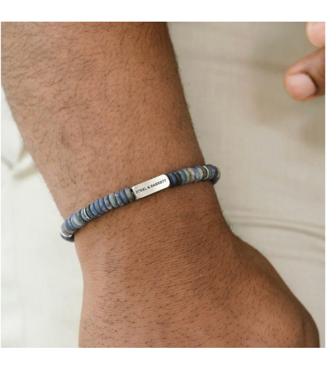 Steel and Barnett Stones Bracelet SBTT/002 Matt Sodalite