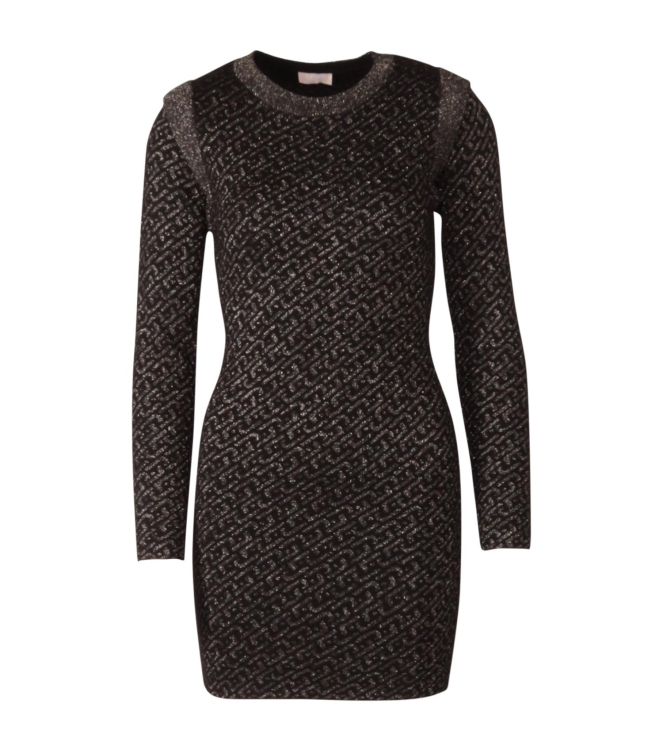 Liu Jo f.12 Full Logo Lux Dress Nero/Dark Gold