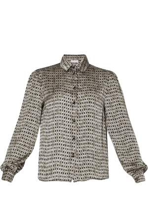 Liu Jo LiuJo Satin Stampato Blouse Natural Geom.Chain