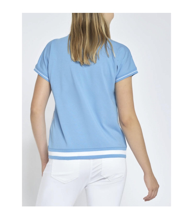 Golle Haug T-Shirt LOS ?berschn. Arm 0640 Azur