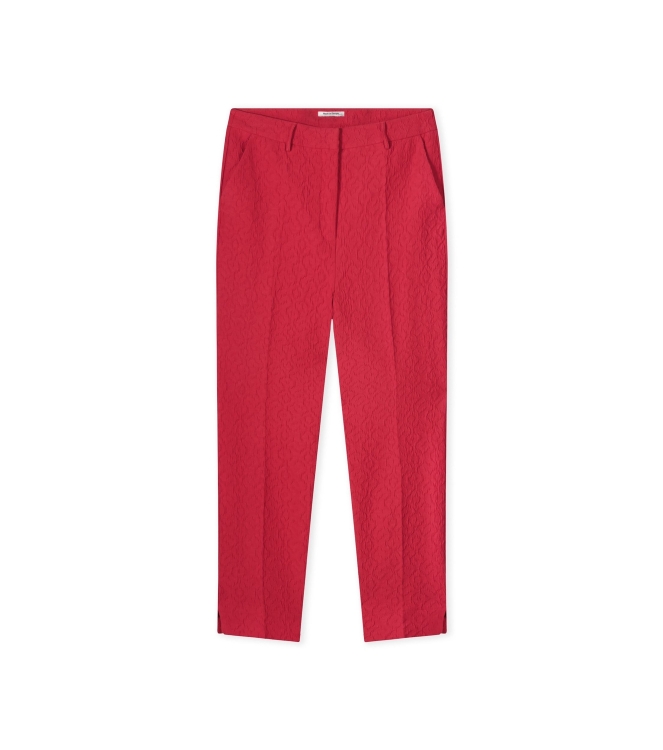Kyra trousers jacquard 537 salsa red