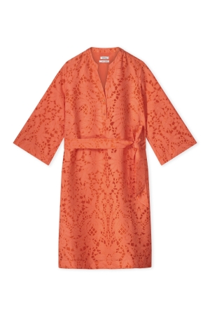 Kyra dress 3/4 slv ausbrenner 533 flame coral