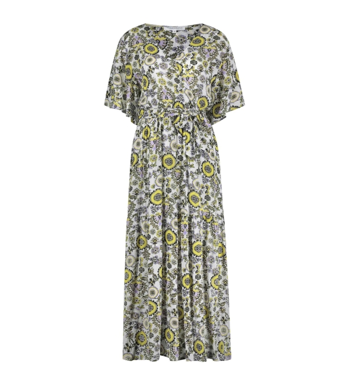 Tramontana Dress White Ornaments Print Whites